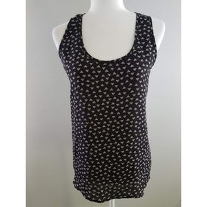 NWT - Pleione Black Patterned Tank - S